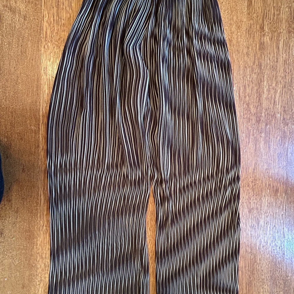Express Brown and White Striped Pants